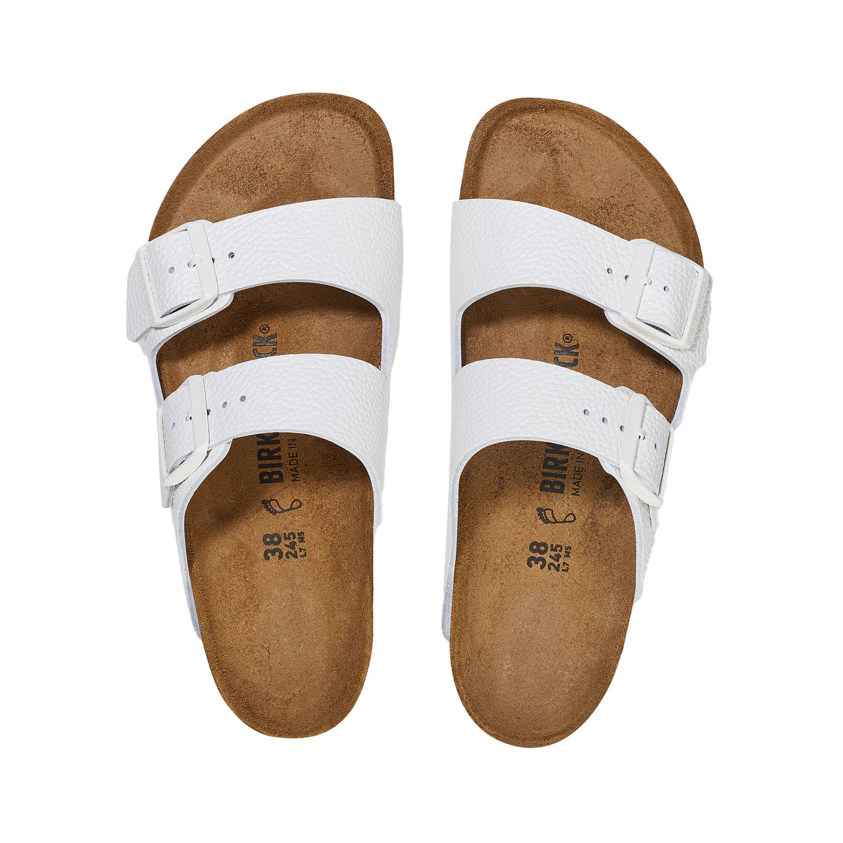 Birkenstock Arizona White Smooth Leather - Regular