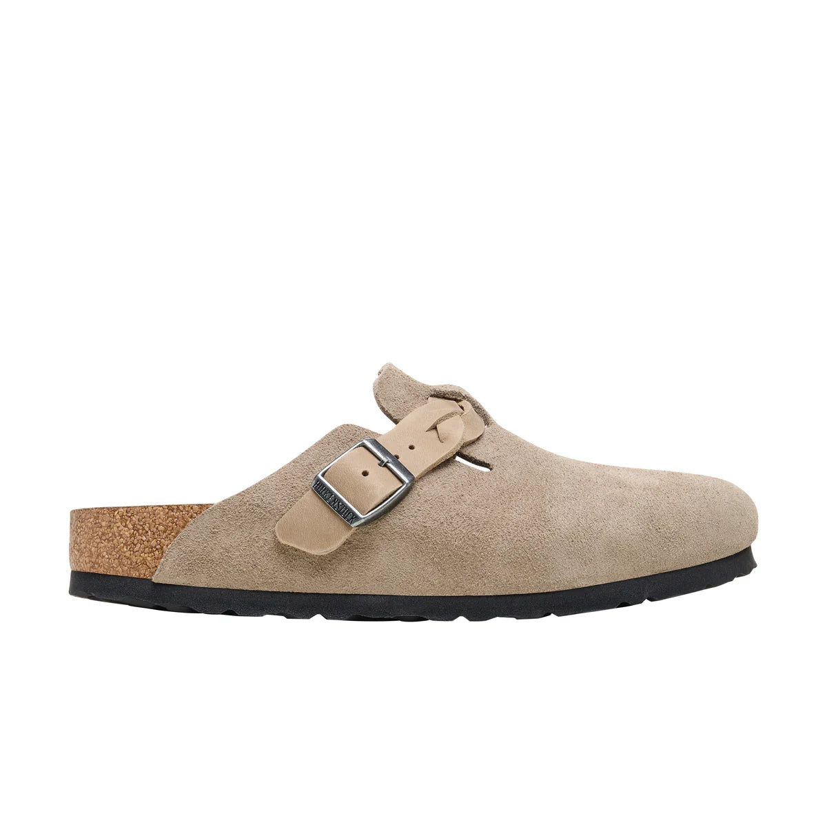 Birkenstock Boston Braided Taupe Suede Leather - Regular